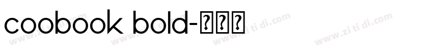 coobook bold字体转换